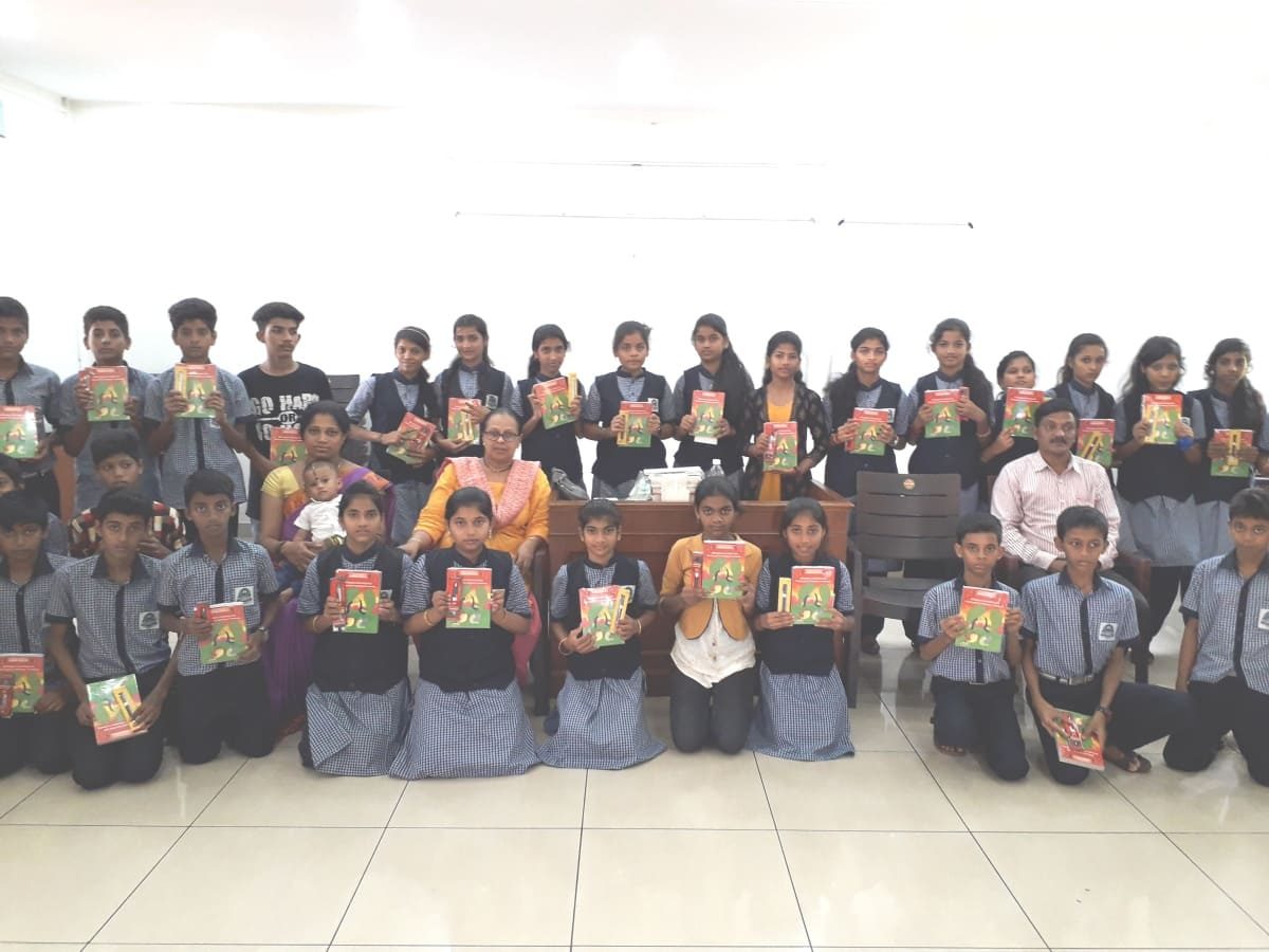 Students learning Konkani in schools